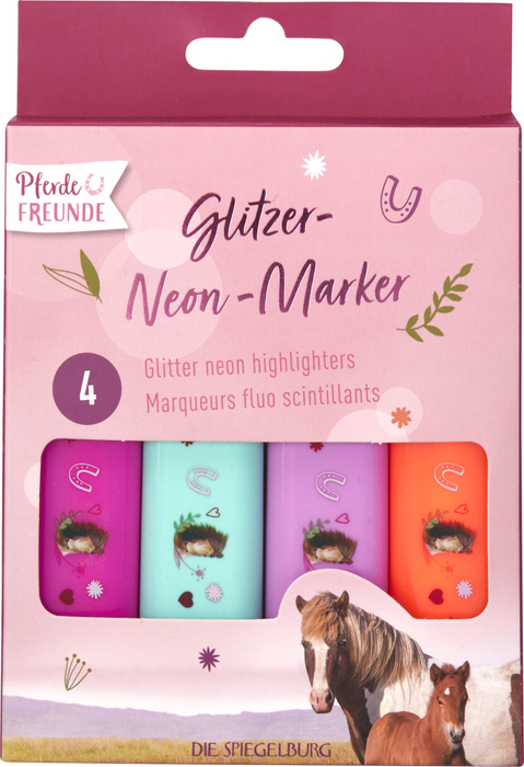 Glitzer-Neon-Marker - Pferdefreunde