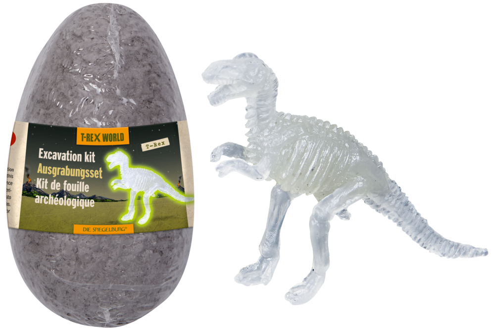Ausgrabungsset Figur im Ei (nachtleuchtend) T-Rex World