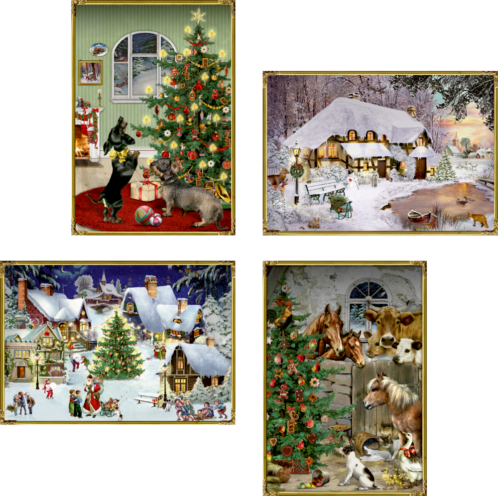 Nostalgische Weihnachtswelt, Mini-Adventskalender (Behr)
