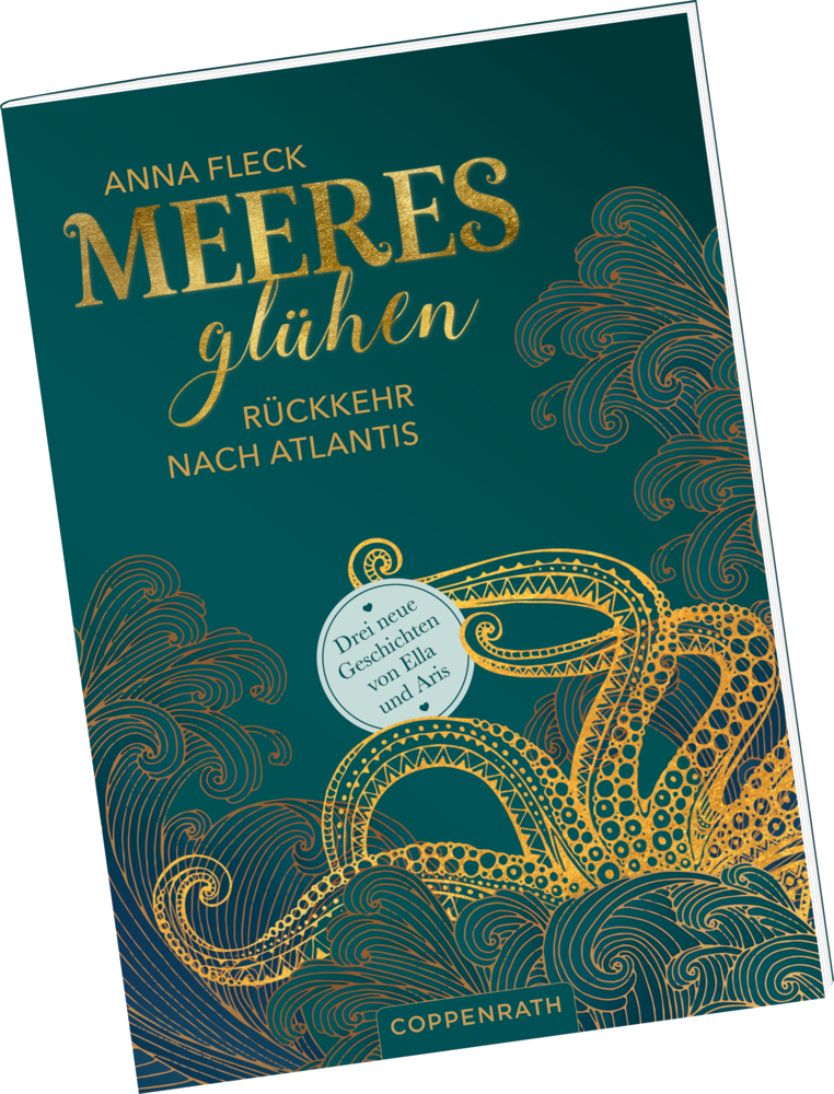 Buchcover mit einer goldenen Oktopus-Illustration.