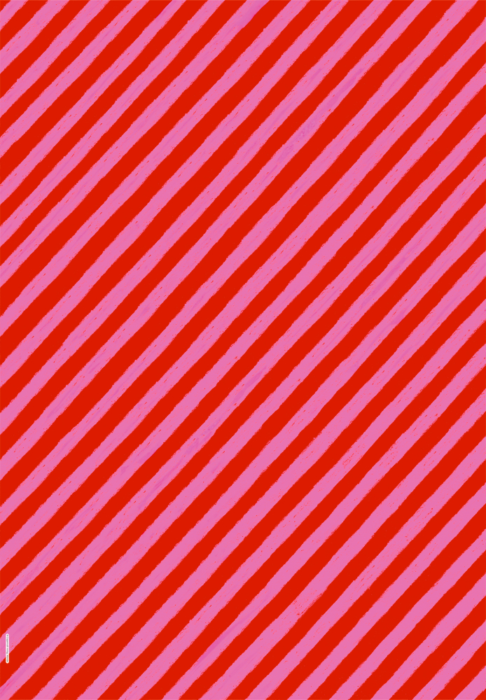 Schräg verlaufende rosa und rote Streifen in diagonaler Anordnung.