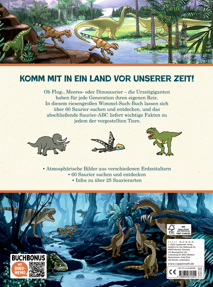 Mein riesengroßes Wimmel-Such-Buch: Dinosaurier & Co. (Buchbonus)