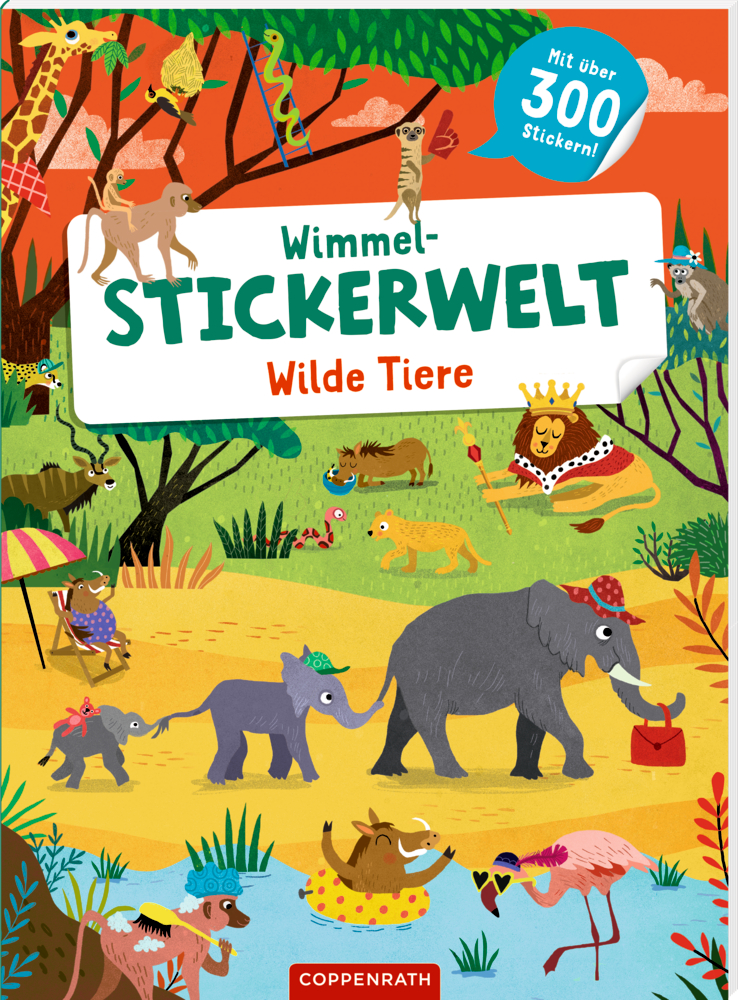 Wimmel-Stickerwelt: Wilde Tiere