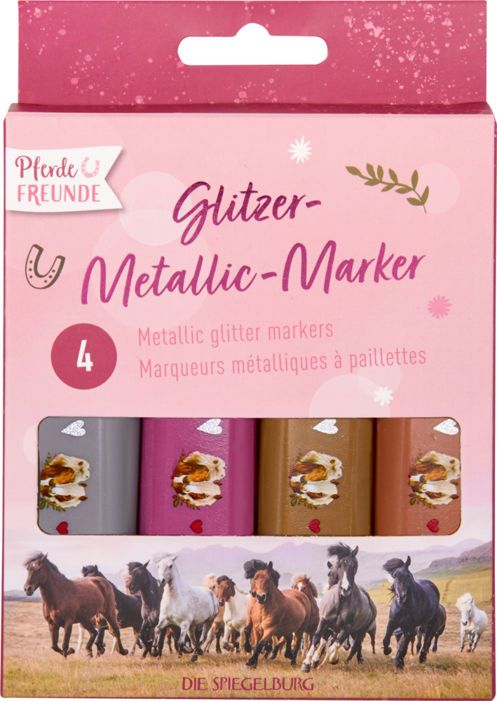 Glitzer-Metallic-Marker - Pferdefreunde