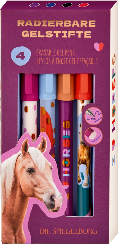 Radierbare Gelstifte - I LOVE HORSES