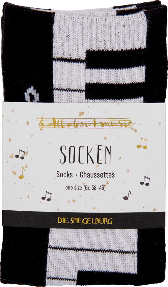 Klaviatur, Socken - All about music (one size/Gr.38-43)