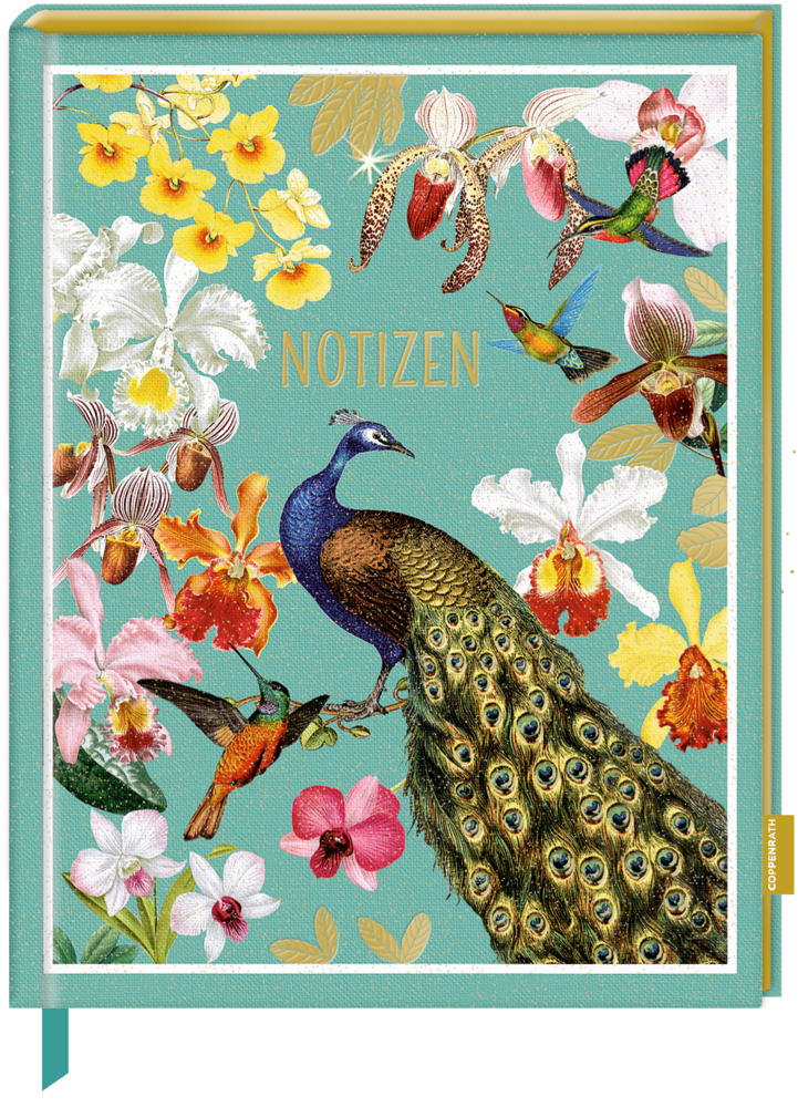 Notizbuch mit glitzerndem Stoffeinband (B.Behr)