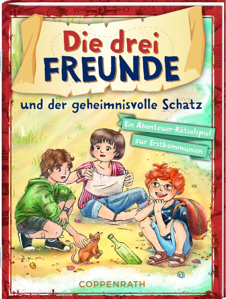 Schachtelspiel: Die drei Freunde und der geheimnisvolle Schatz (Kommunion)