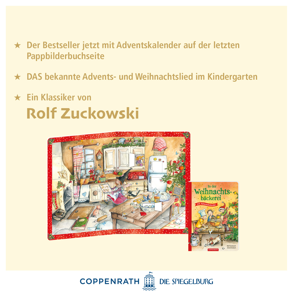 Abbildung von Verkaufsargumenten wie "das bekannte Advents- und Weihnachtslied im Kindergarten"