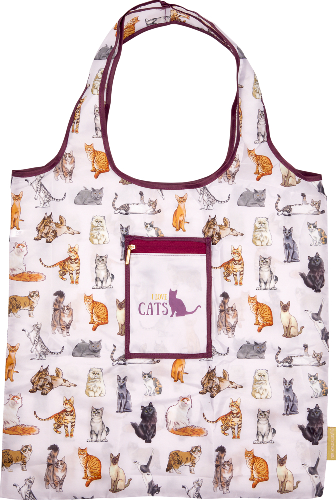 Faltshopper Katzen - I love cats & dogs