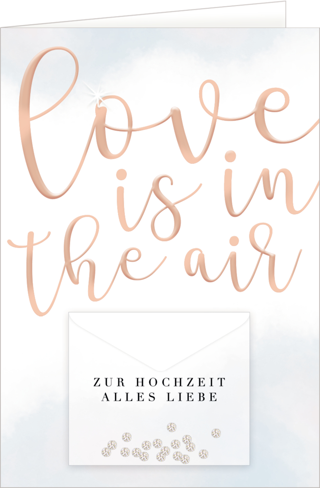 Grußkarte - Love is in the air (Hochzeit)