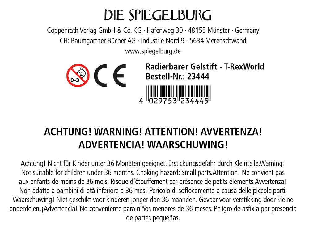 Radierbarer Gelstift - T-RexWorld