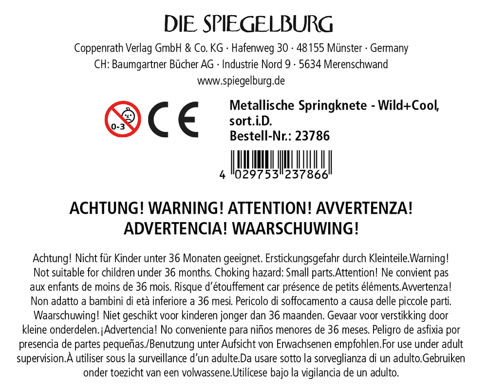 Metallische Springknete - Wild+Cool