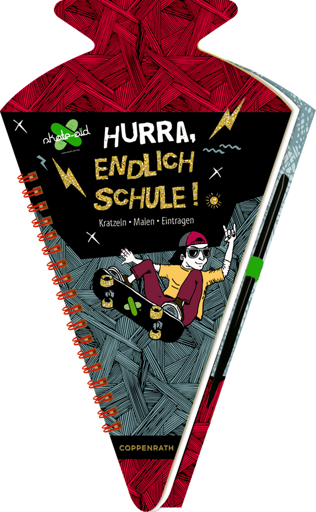 Schultüten-Kratzelbuch: Hurra, endlich Schule! (skate-aid)