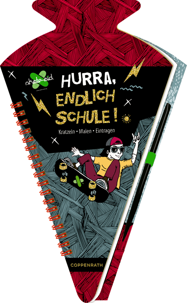 Schultüten-Kratzelbuch: Hurra, endlich Schule! (skate-aid)