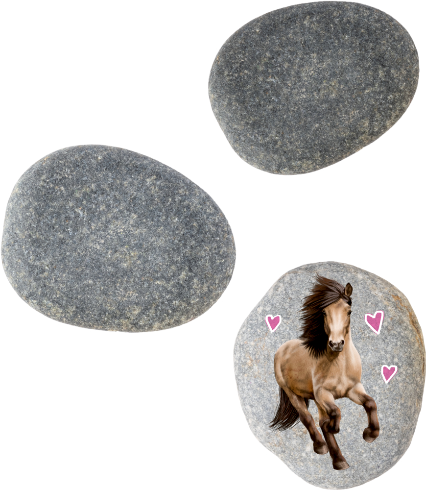 Steine bemalen - Pferdefreunde