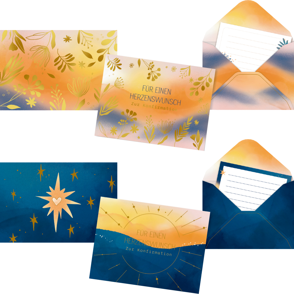 Mini-Geldkuvert: Für einen Herzenswunsch (Konfirmation)