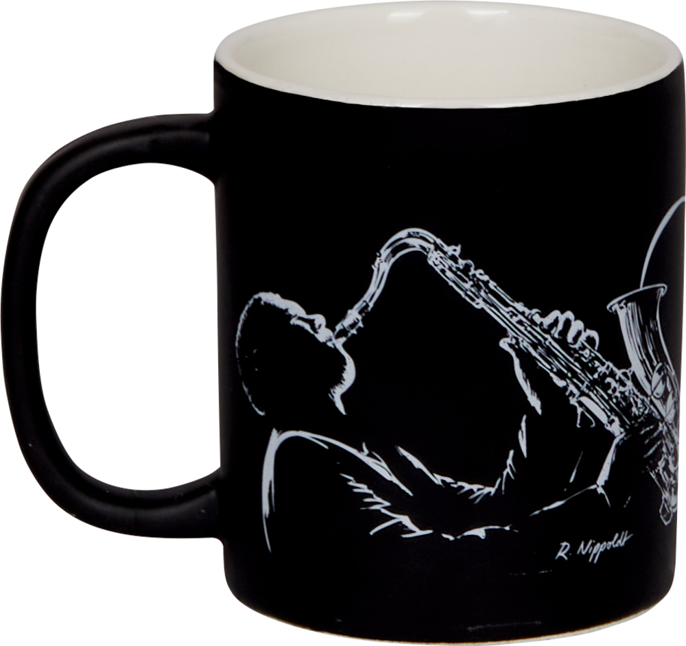 Porzellan-Tasse "Saxophonist" All about music