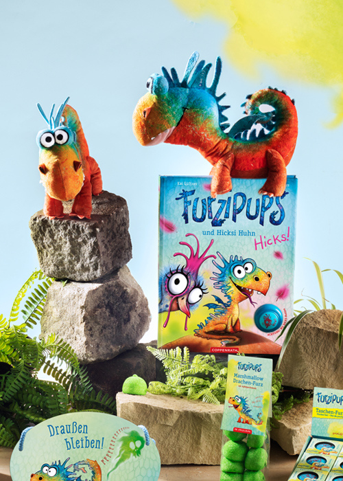 DUMONT Familienplaner Furzipups 2026 - 22x45cm Wandkalender 5 Spalten | Lustige Kinder Illustrationen