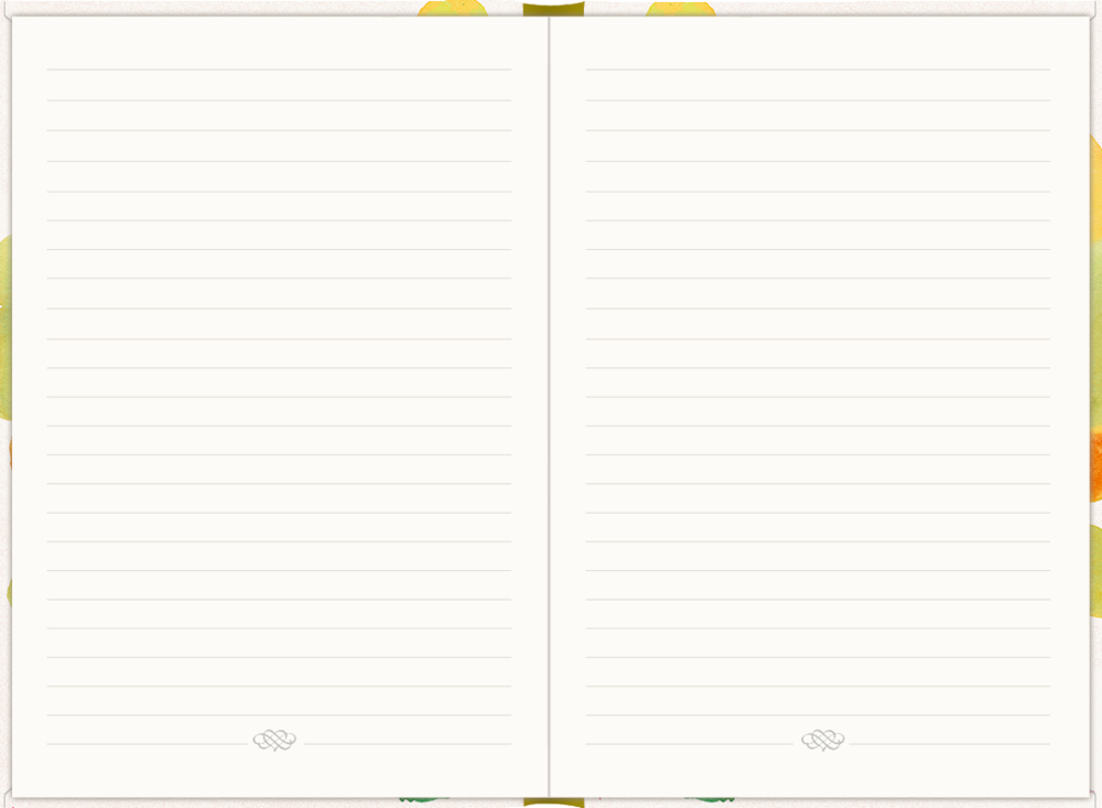 Ein offenes liniertes Notizbuch mit leeren Seiten.