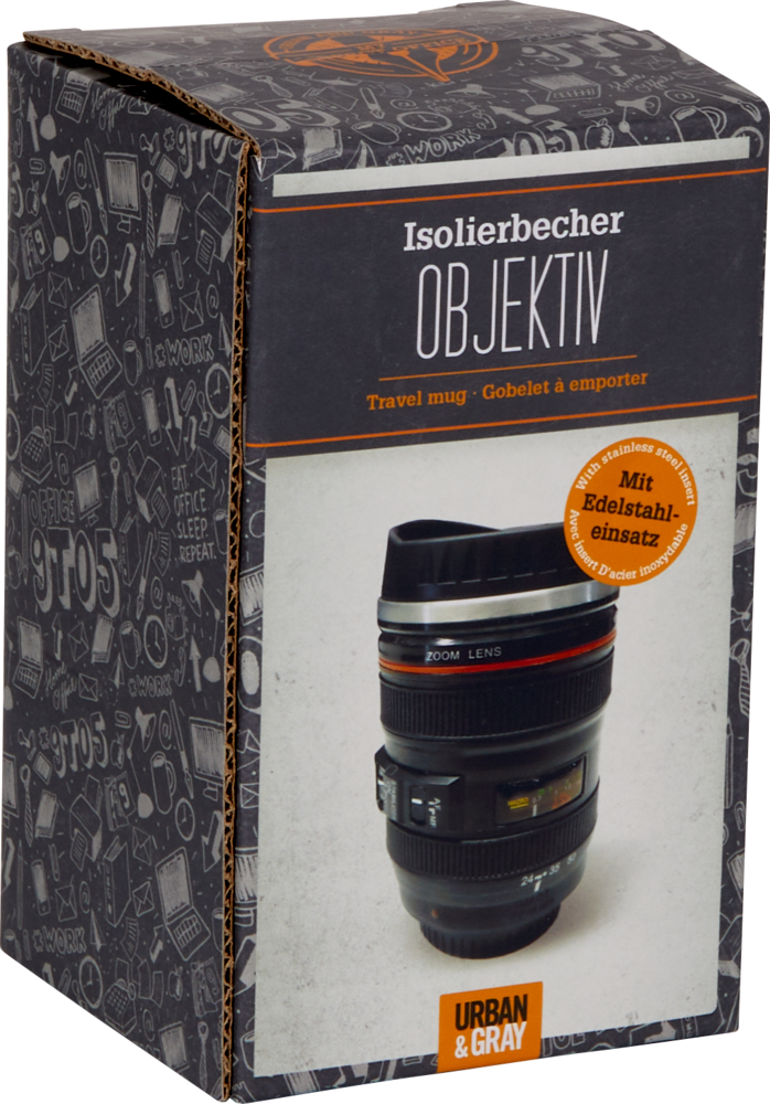 Isolierbecher OBJEKTIV - Urban&Gray (ca. 350 ml)