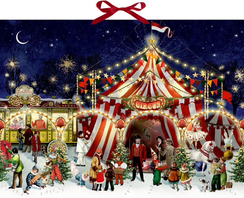 Ein Besuch im Weihnachtszirkus, Wand-Adventskalender (Behr)