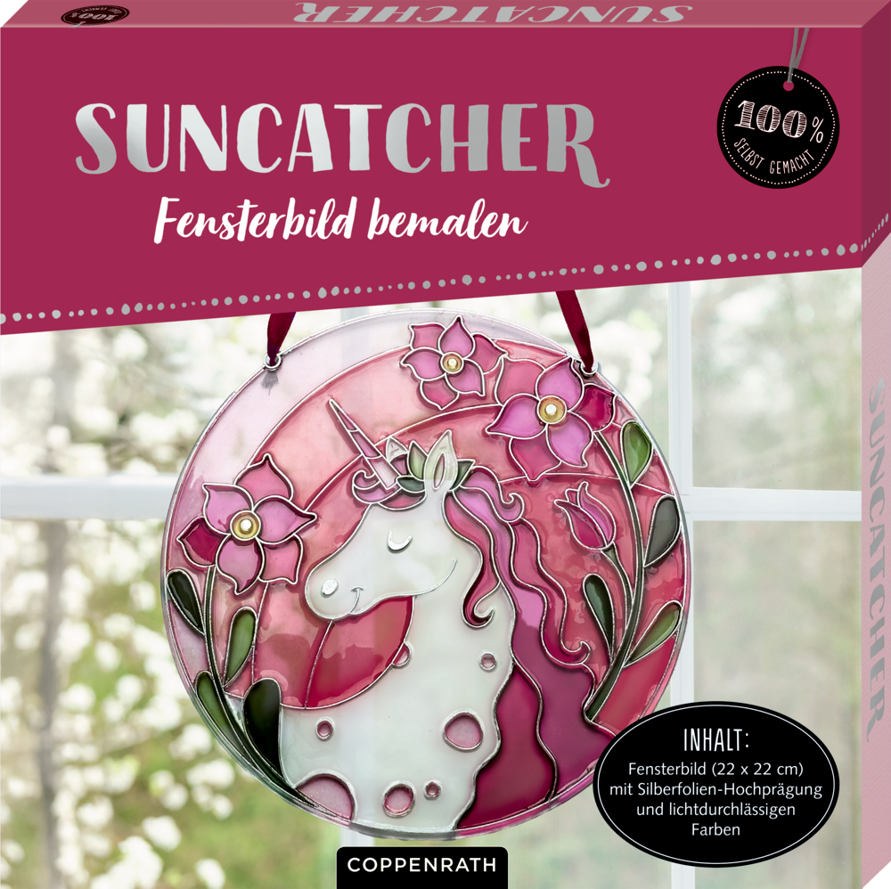 Suncatcher Fensterbild bemalen (Einhorn) - 100% selbst gemacht
