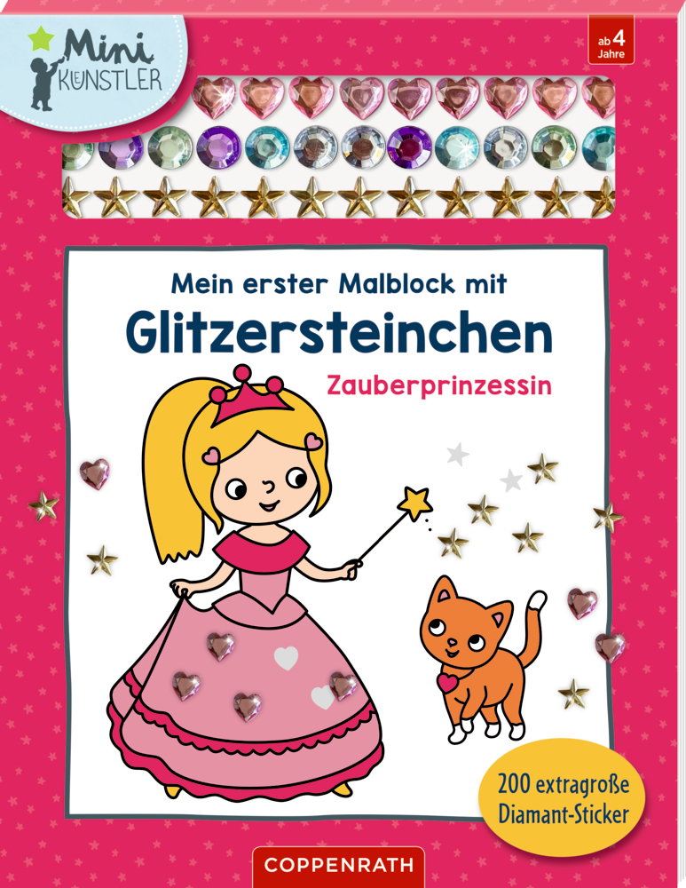 Mein erster Malblock mit Glitzersteinchen Zauberprinzessin (Mini-Künstler)