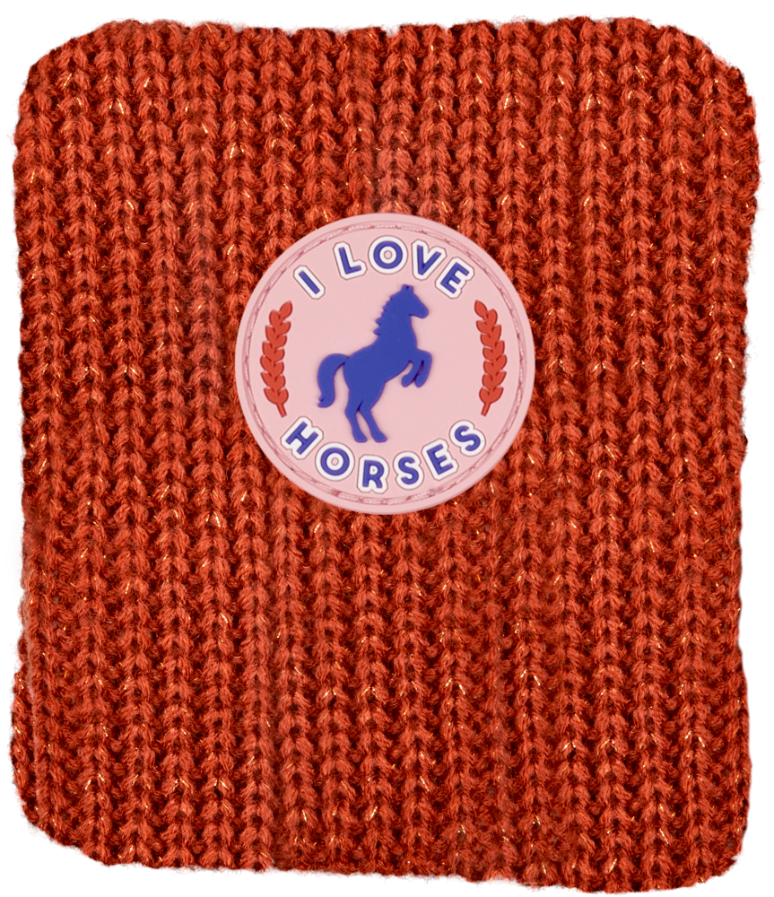 orange, Wärmekissen College I LOVE HORSES