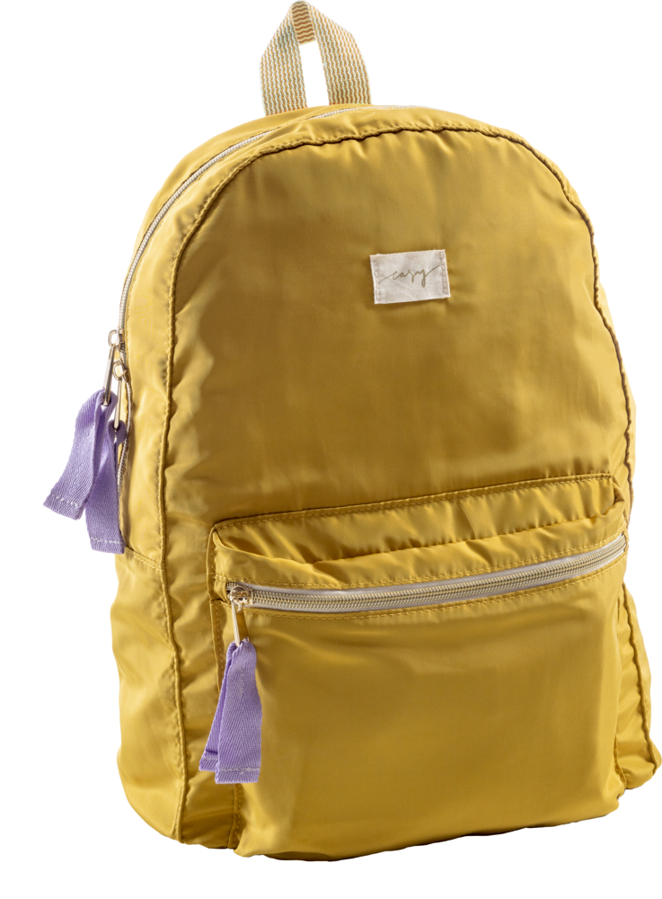 gelb, Damen-Rucksack mit Falttäschchen Taschenzauber