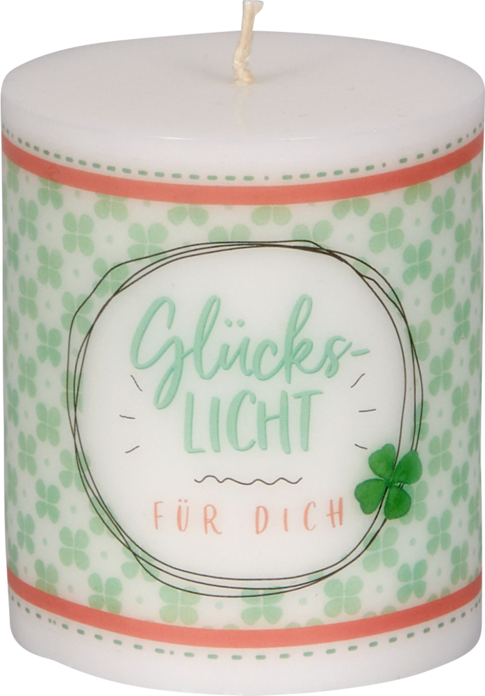 Kerze "Glückslicht für dich" - Viel Glück 