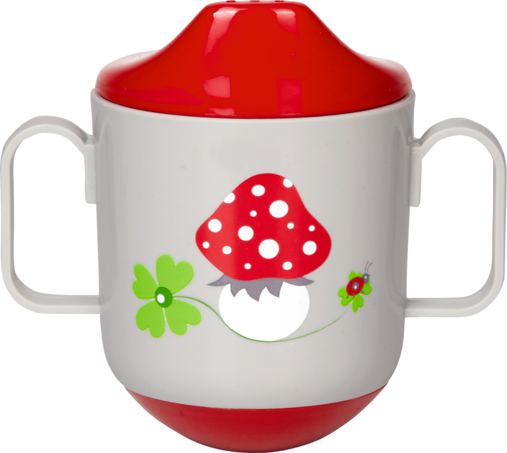 Steh-auf-Becher BabyGlück, grau