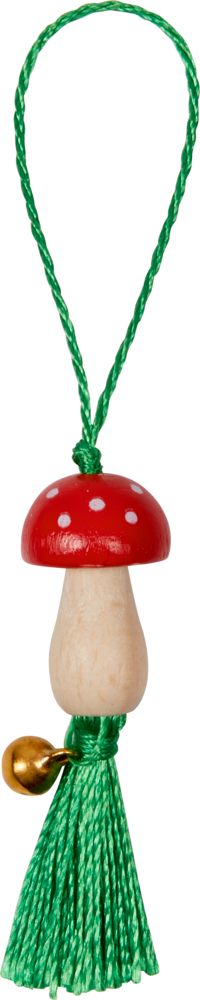 Glücksbringer Glückspilz Viel Glück (Pilz-Anhänger mit Glöckchen)