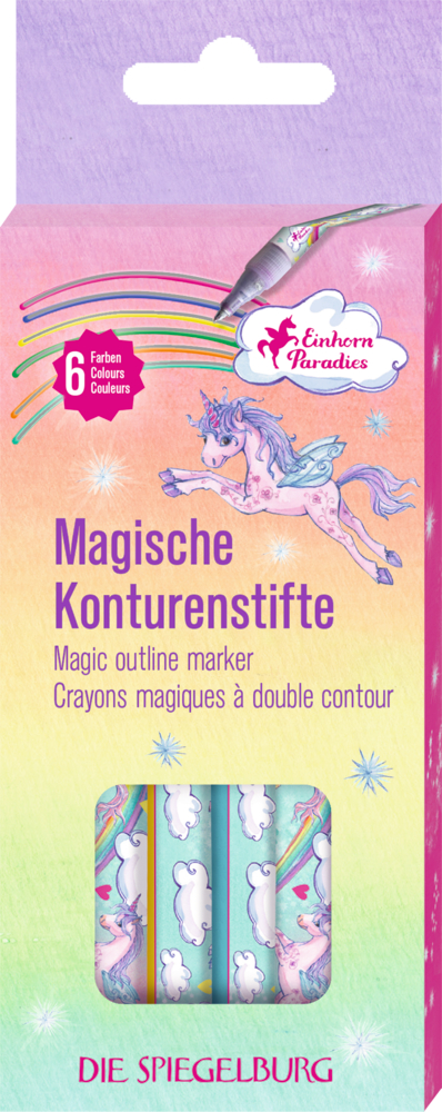 Magische Konturenstifte Einhorn-Paradies