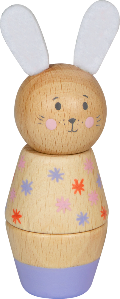 Hase, Holz-Schraubklotz - Spiegelburg minis