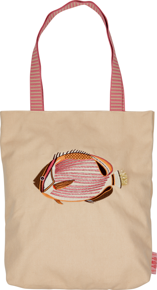 Shopper "Fisch" I love my Ocean, creme