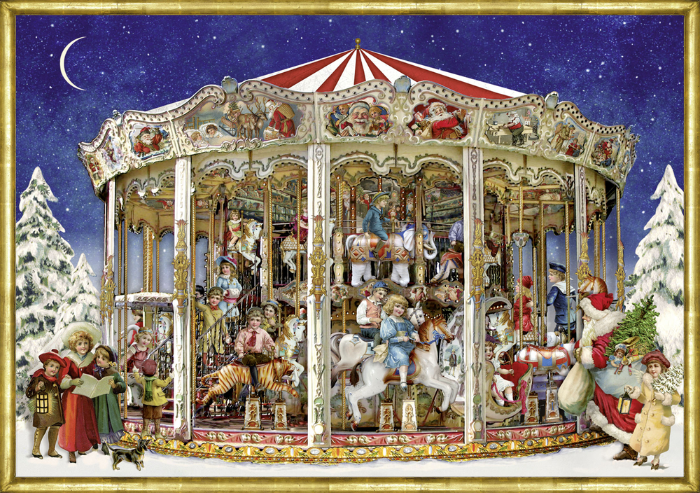 Nostalgisches Weihnachtskarussell, Adventskalender A4 (Behr)