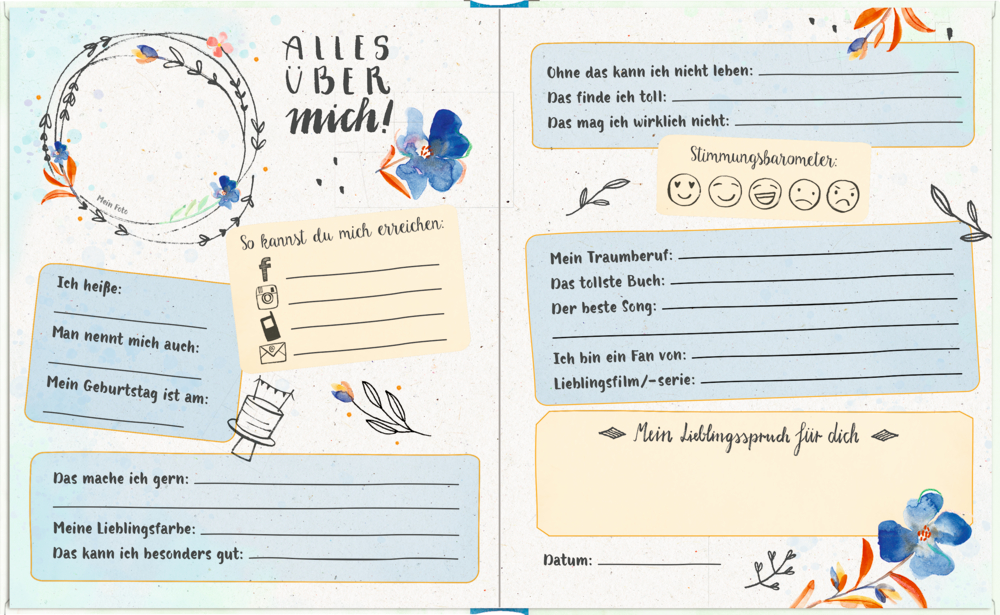Freundebuch: Handlettering - Best friends