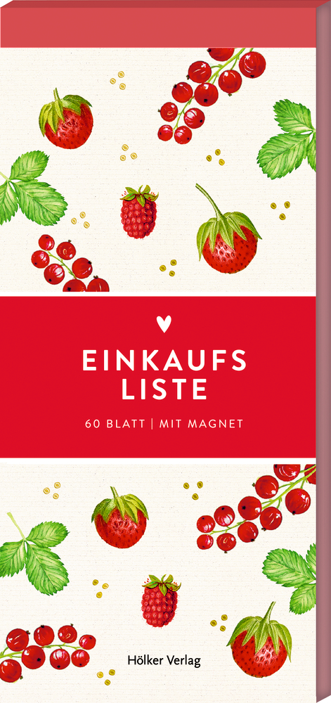 Einkaufsliste, Rote Beeren (Küchenpapeterie)