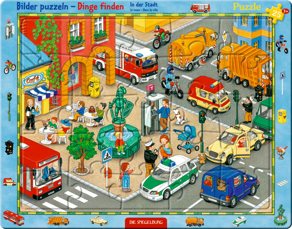 Rahmenpuzzle - In der Stadt (25 Teile)