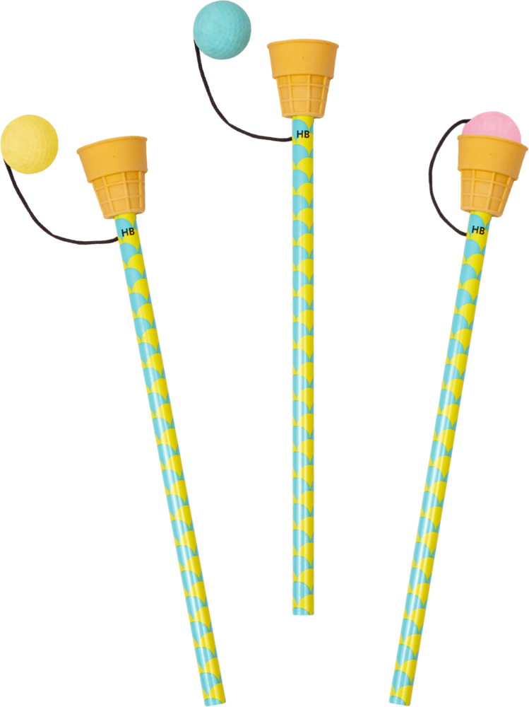 Bleistift mit Radier-Topper Bunte Geschenke