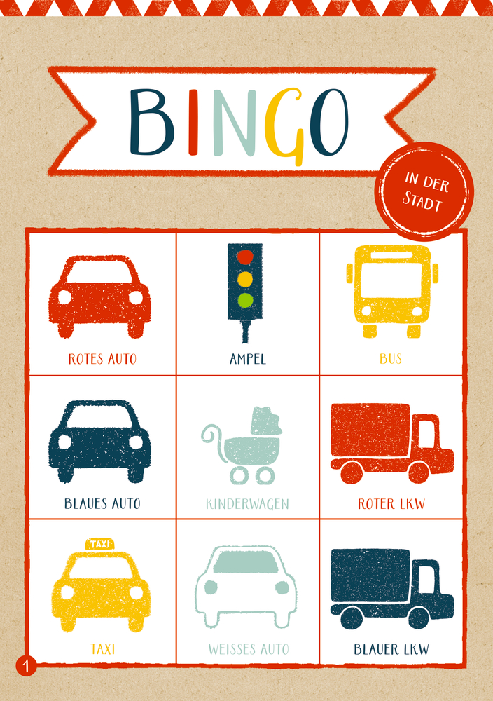 Spielblock Reise-Bingo Reisezeit Kids