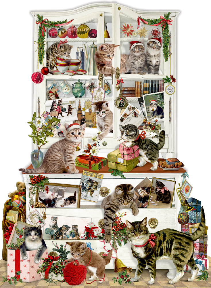 Katzen im Advent, Wand-Adventskalender A3 (Behr)