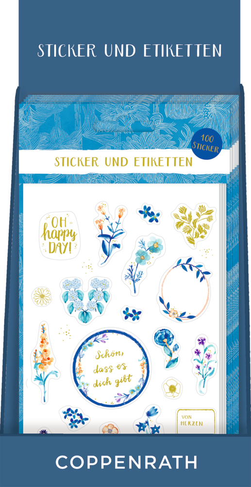 Stickerbogen: Sticker u. Etiketten - All about blue