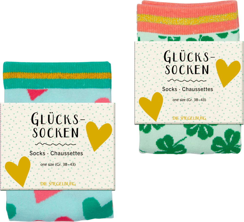 Glückssocken (one size/Gr. 38-41) - Viel Glück, sort.