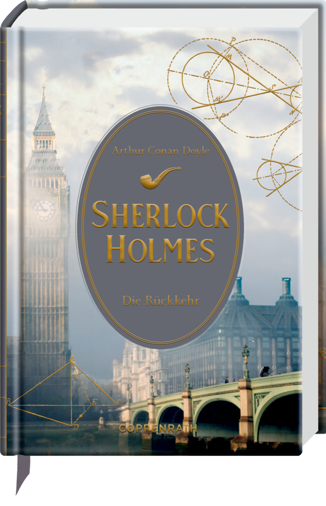 Kleine Schmuckausgabe: Sherlock Holmes (Bd.5) - Die Rückkehr Buchcover auf dem der Big Ben und eine Brücke zusehen sind, mit dem Titel „Sherlock Holmes: Die Rückkehr“ von Arthur Conan Doyle.