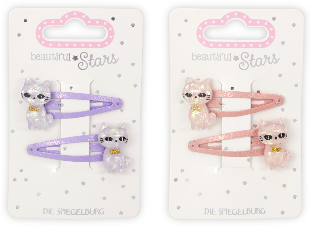 Haarclip Katze - beautiful Stars