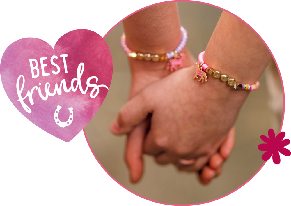 Freundschafts-Armbänder Best friends - Pferdefreunde