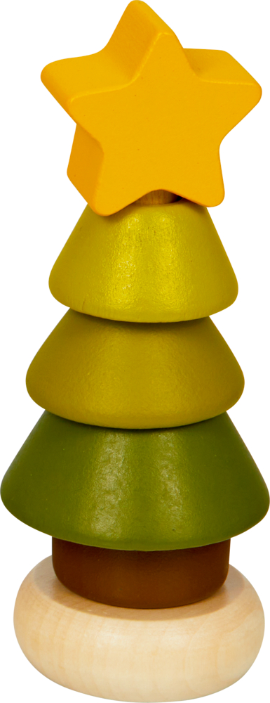 Tannenbaum, Holz-Stapelfigur - Wintertiere im Weihnachtswald Tannenbaum, Holz-Stapelfigur - Wintertiere im Weihnachtswald