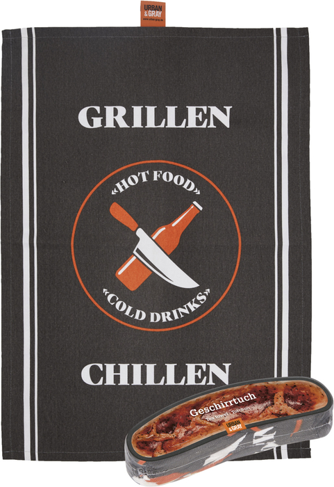 Geschirrtuch SERVICEKRAFT Grillen&Chillen - Urban&Gray Geschirrtuch SERVICEKRAFT Grillen&Chillen - Urban&Gray